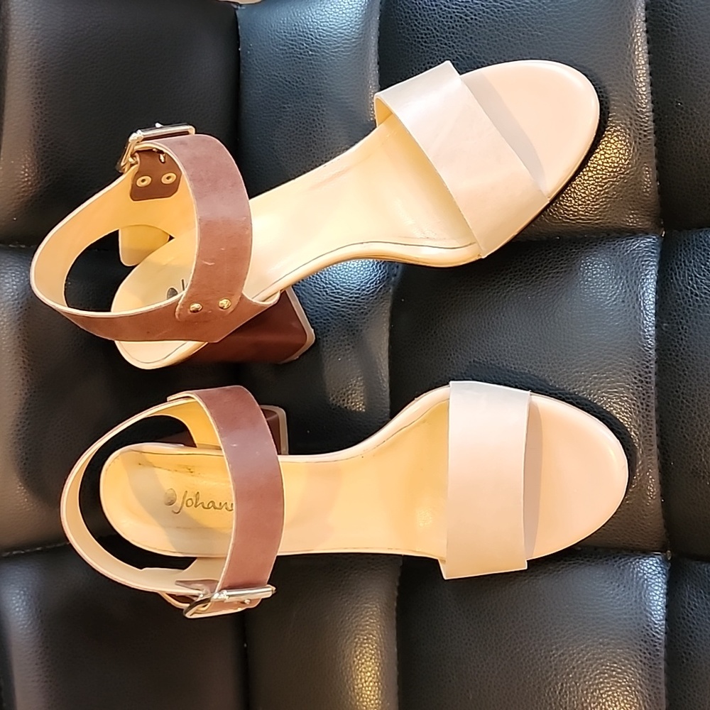 Lavorazione Artigiana Two Toned Strappy Leather Heels -Made in Italy